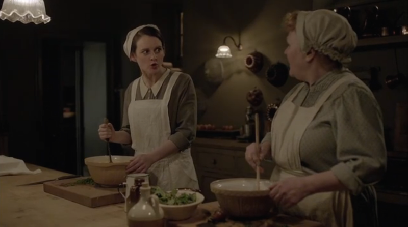"All right, Madame DeFarge, calm down and finish that mash!” Daisy Mason (Sophia MacShera) (Photo: PBS)